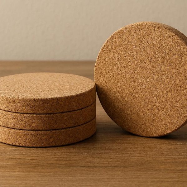 17 Extra Thick Cork Coaster Set for Maximum Heat Absorption and Furniture Protection