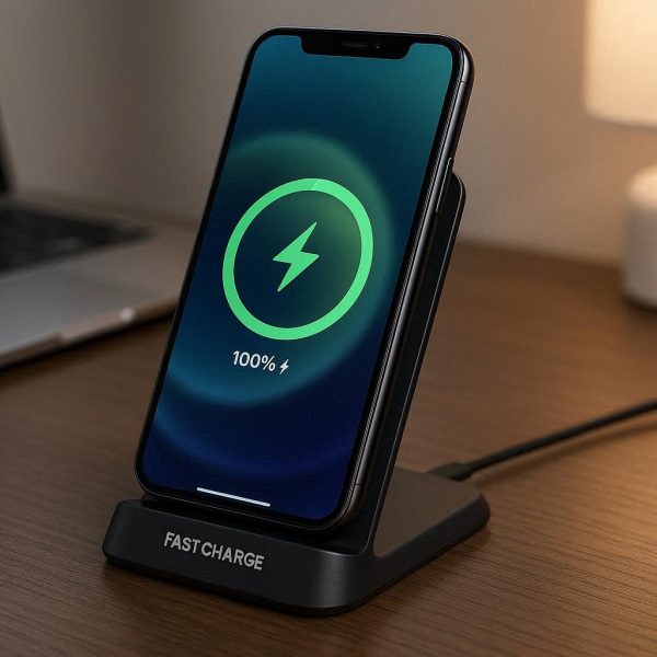 Fast Charging Wireless Charger Phone Stand for Office and Nightstand