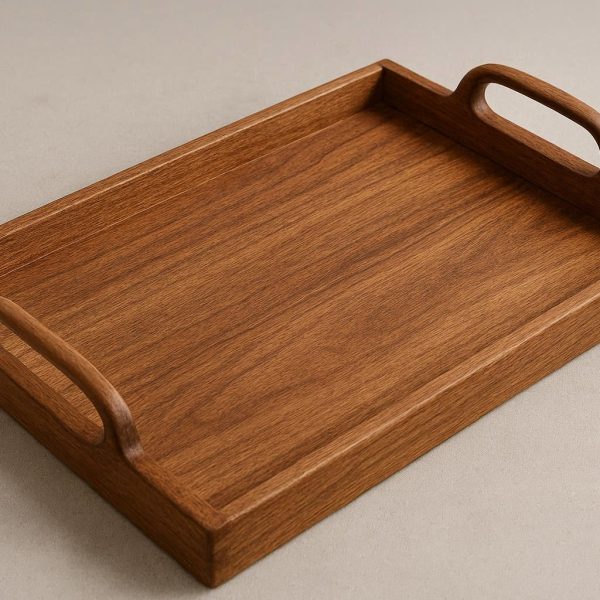 14 Large Wooden Serving Tray with Handles for Entertaining Guests