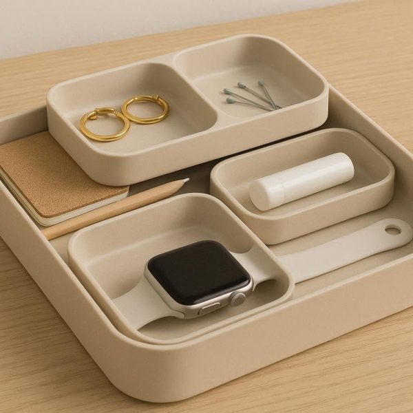 16 Stackable Multifunctional Nesting Trays for Small Space Organization