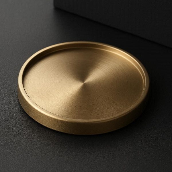 22 Heat Resistant Silicone Coaster with Metallic Finish for Modern Elegance