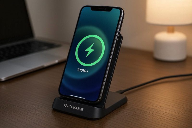 27 Fast Charging Wireless Charger Phone Stand for Office and Nightstand