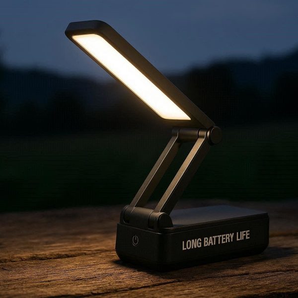 7 Foldable Portable Desk Lamp with Long Battery Life for Outdoor Use