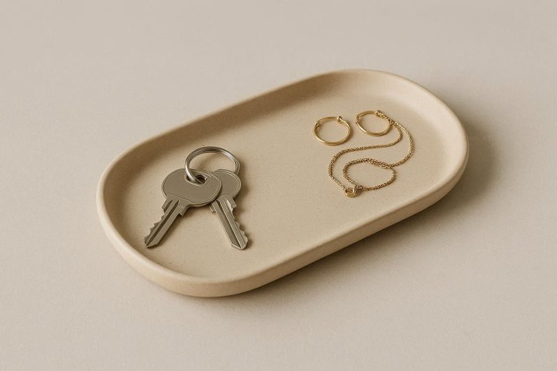 9 Minimalist Ceramic Catchall Tray for Keys and Jewelry Organization